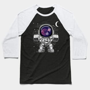 Astronaut Lifting Evergrow EGC Coin To The Moon Crypto Token Cryptocurrency Blockchain Wallet Birthday Gift For Men Women Kids Baseball T-Shirt